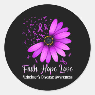 Heimerheimers sjukdom Awareness Faith Hope Kärlek  Runt Klistermärke