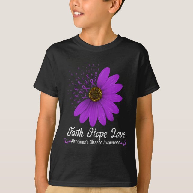 Heimerheimers sjukdom Awareness Faith Hope Kärlek  T Shirt (Framsida)
