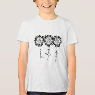 Heimers Awareness Peace Kärlek Curee SunblommHeime T Shirt