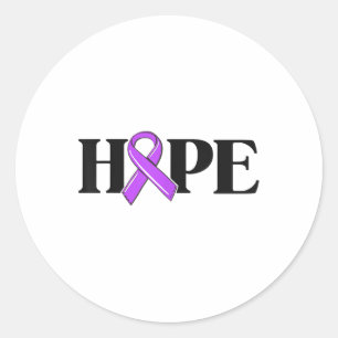 Heimers Shirt for Women Lila Ribbon Awareness Ho Runt Klistermärke