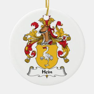 Hein familjvapensköld julgransprydnad keramik