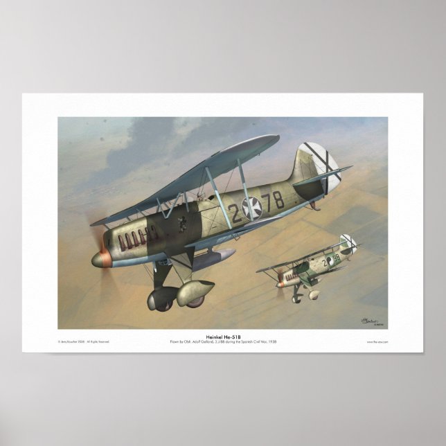 Heinkel He-51B Poster (Framsidan)