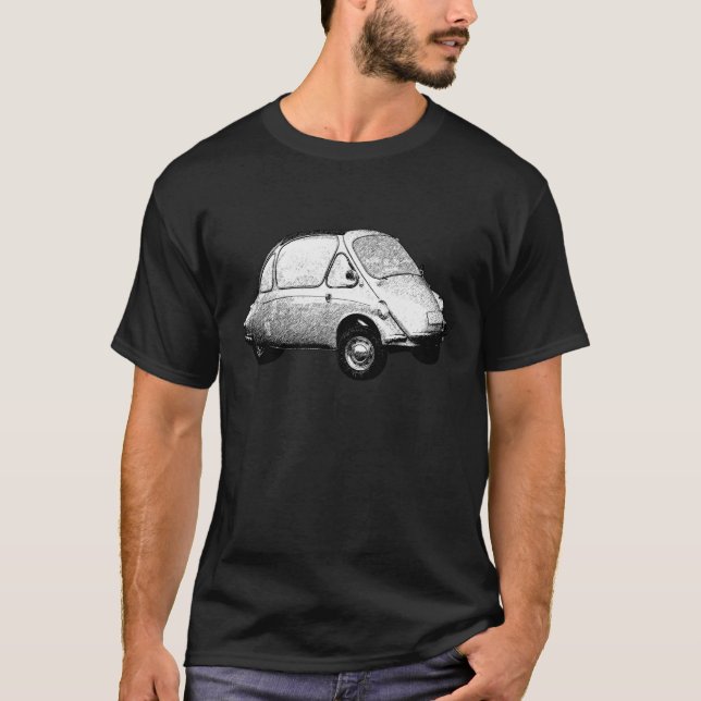 Heinkel Kabine Bubble Car T Shirt (Framsida)