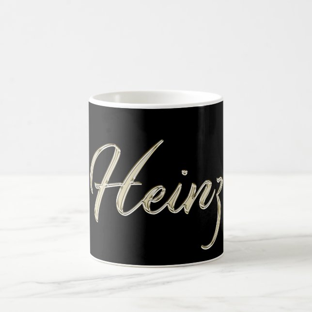 Heinz Name whitegold Tasse Teetasse Kaffeetasse Kaffemugg (Center)