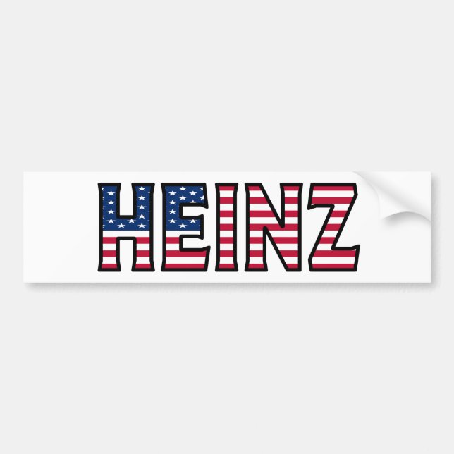 Heinz Namn Vorname USA Aufkleber Sticker Auto Bildekal (Framsidan)