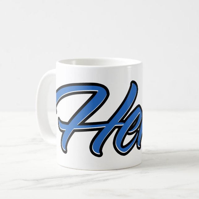 Heinz Vorname Name blue Tasse Kaffeetasse Kaffemugg (Framsida vänster)