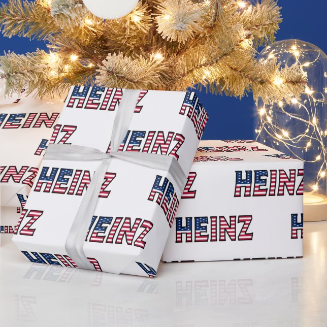 Heinz Vorname Name USA US Geschenkpapier Papier Presentpapper (Helgdagar)