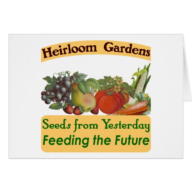 Heirloom Gardens Grönt Say Hälsningskort (Framsidan Horizontal)