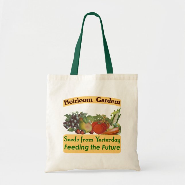 Heirloom Gardens Grönt Say Tote Bag Tygkasse (Framsidan)