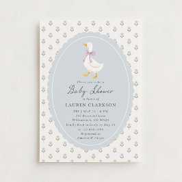 Heirloom Goose Floral Cottage Baby Shower Invitati Inbjudningar