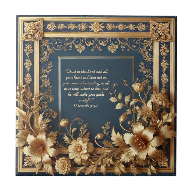 - Heirloom Grace Bible Verse Ceramic Tile Kakelplatta (Framsidan)
