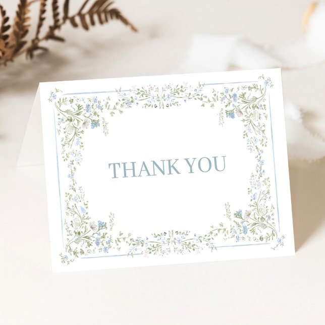 Heirloom Hydrangea Bridal Shower Thank You cards Inbjudan (Skapare uppladdad)