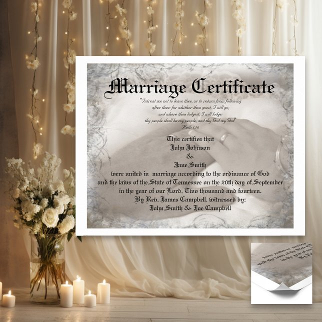 Heirloom Marriage Certificate Poster (Skapare uppladdad)