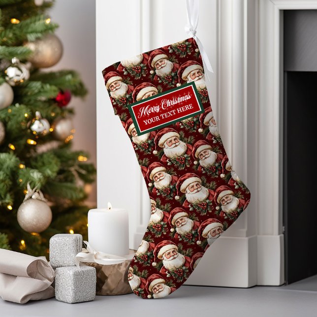 Heirloom Personlig jul Stocking Watercolo Stor Julstrumpa (Heirloom Personalized Christmas Stocking Watercolor)