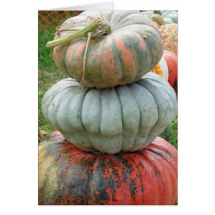 Heirloom Pumpkin Stack Hälsningskort