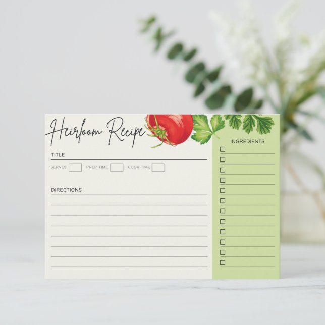 Heirloom Recipe (Stående Fram)