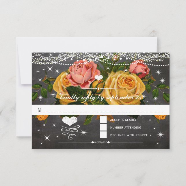 Heirloom Ro Chalkboard Typography OSA Kort (Framsida)