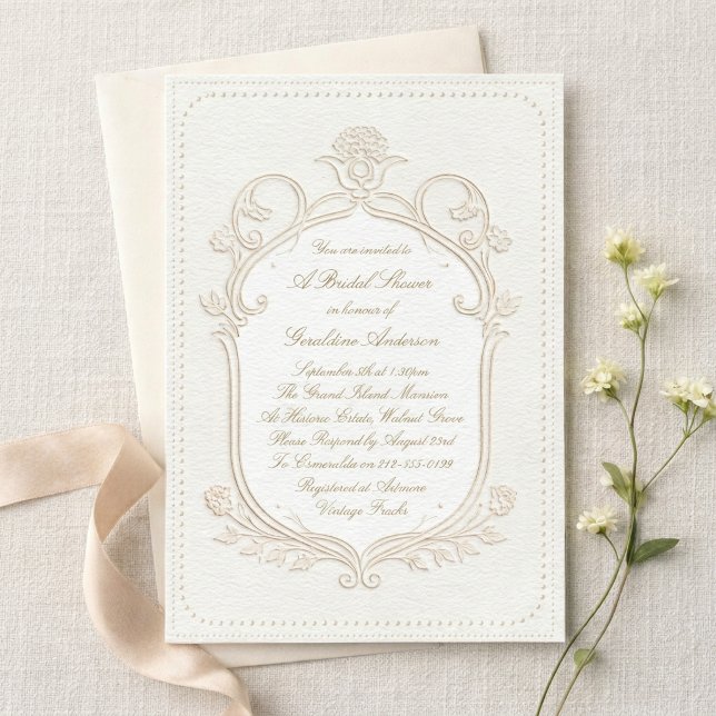 Heirloom Rococo Bridal Shower Invitation Inbjudningar (Skapare uppladdad)