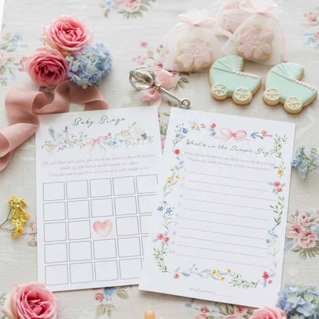 Heirloom Rose and Stork Baby Shower Games (Skapare uppladdad)