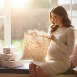 Heirloom Rose Bow and Stork Baby Shower  Tygkasse