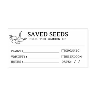 Heirloom Seed Saver Packet Stämpel