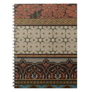 Heirloom Textil med dekorativ Mönster Anteckningsbok