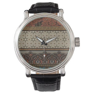 Heirloom Textil med dekorativ Mönster Armbandsur
