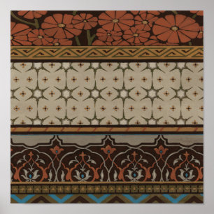 Heirloom Textil med dekorativ Mönster Poster