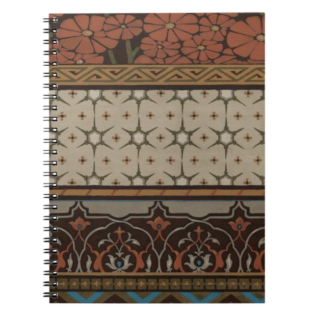 Heirloom Textile med dekorativ Mönster Anteckningsbok (Framsidan)