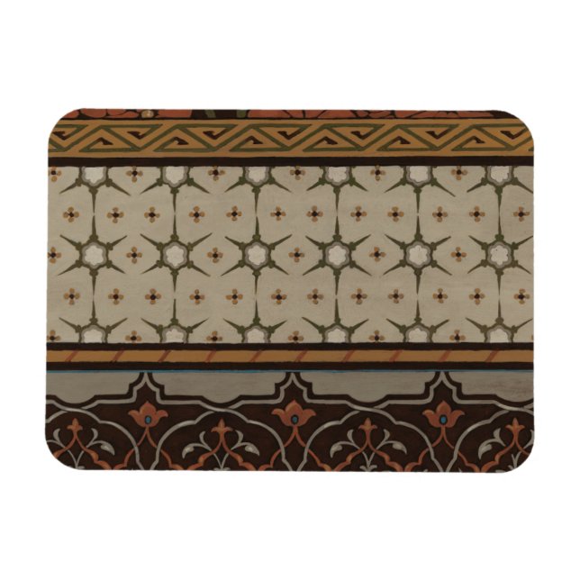 Heirloom Textile med dekorativ Mönster Magnet (Horisontell)
