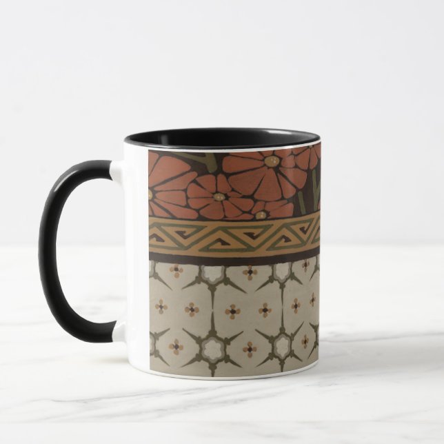 Heirloom Textile med dekorativ Mönster Mugg (Vänster)