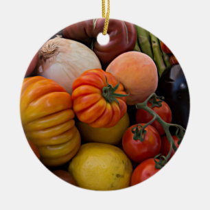 Heirloom Tomater Julgransprydnad Keramik