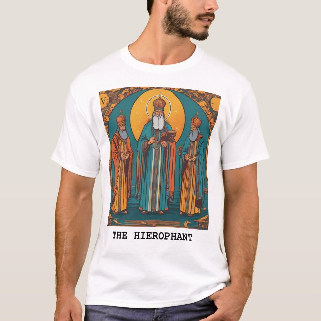HEIROFANT - TAROT CARD T SHIRT (Framsida)