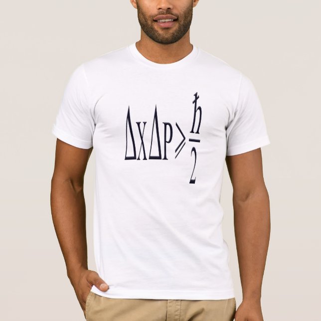 Heisenberg uncertainty principle tee (Framsida)