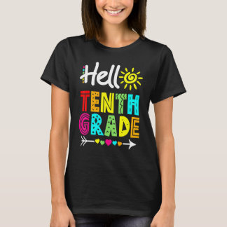 Hej 10:e Klass Roligt Back to school Lärare T Shirt