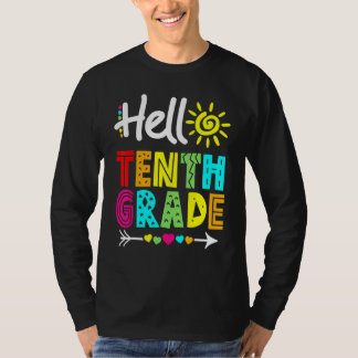 Hej 10:e Klass Roligt Back to school Lärare T Shirt