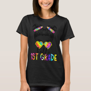 Hej 1:a Klass Back to school Girls Messy Hair Bu T Shirt