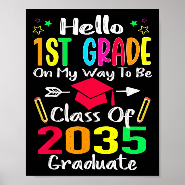 Hej 1:a Klass-Back to school-klassen 2035 Poster (Framsidan)
