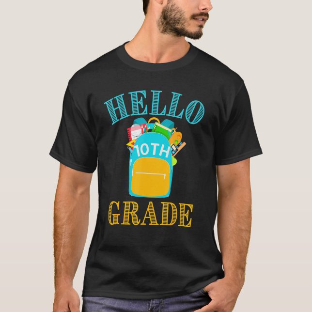 Hej 1:a Klass-dagars ryggsäck i Back to school T Shirt (Framsida)