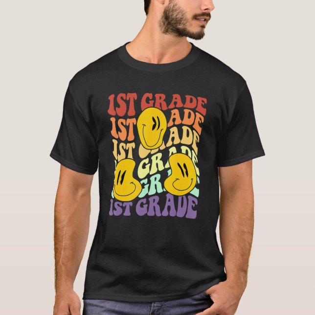 Hej 1:a Klass-läraren Back to school Retro T Shirt (Framsida)
