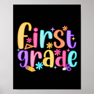 Hej 1:a Klass-läraren Girls Kid Preppy tillbaka ti Poster