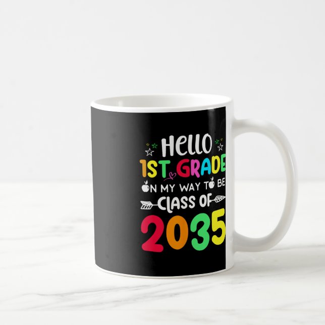 Hej 1:a Klass på min väg till klass 2035 Kaffemugg (Höger)
