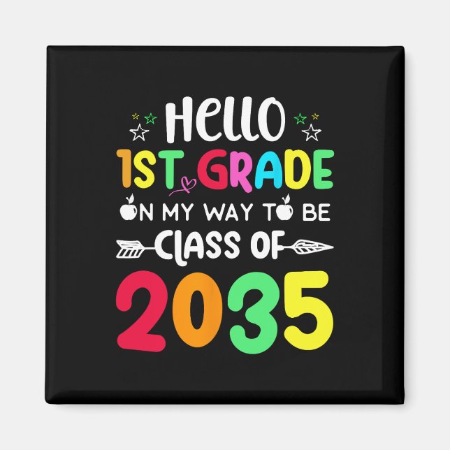 Hej 1:a Klass på min väg till klass 2035 Magnet (Framsidan)