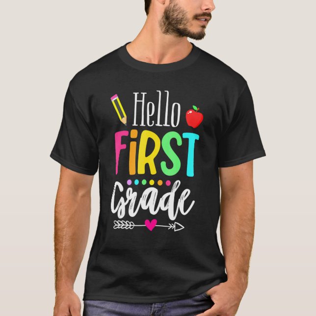 Hej 1:a Klass-teamet Klass Sten tillbaka till Sch T Shirt (Framsida)