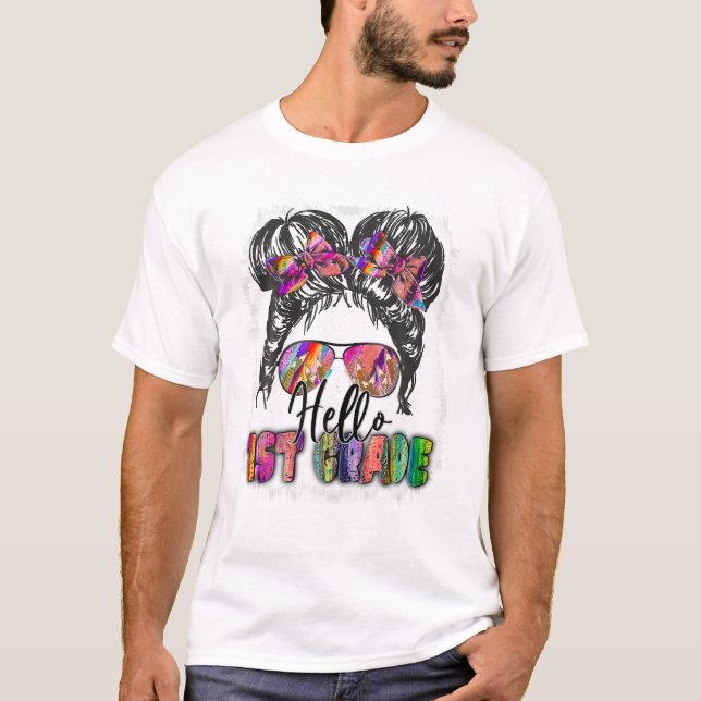 Hej 1:a klass Tovig hårbunke T Shirt (Framsida)