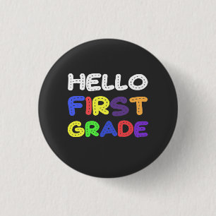 Hej 1:e Klass-giftet Klass Back to school Knapp