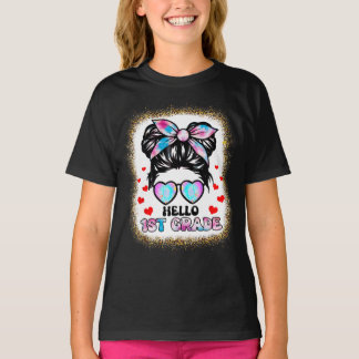 Hej 1:e Klass Messy Hair Back to school T-Shirt