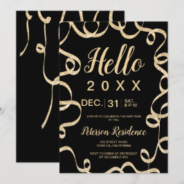 Hej 2020 guld-fritidsband för glitter nytt år inbjudningar