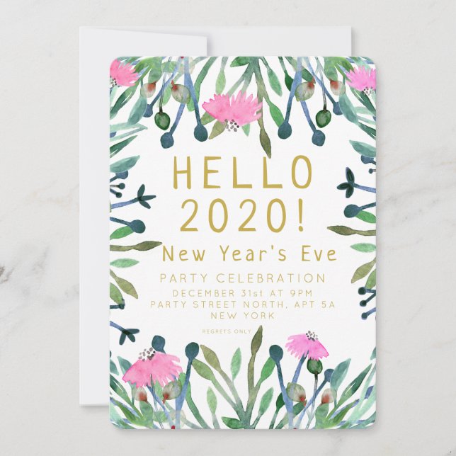 Hej 2020-Nyårsaftonen Inbjudningar (Framsida)