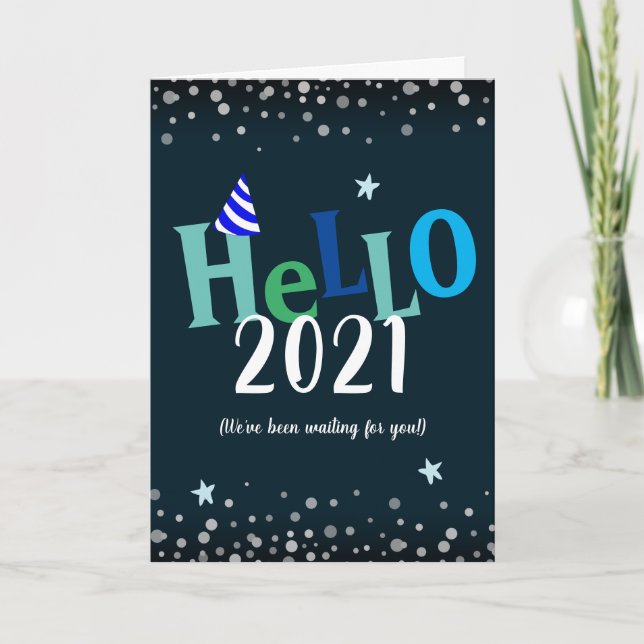 Hej 2021 Nyår Helgkort (Framsida)